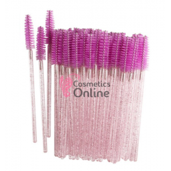 Periute Mascara pentru extensii gene false MPG09, 10 bucati Fuchsia cu Sclipici